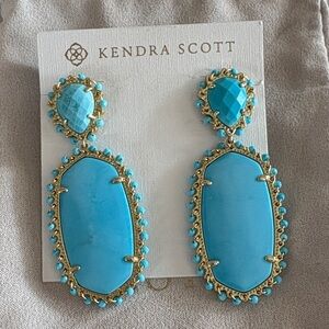 Kendra Scott Blue Turquoise Elle Drop Earrings